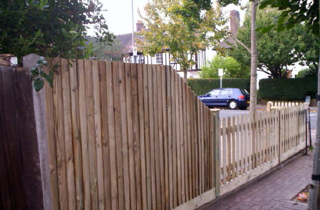 Close board Fencing with palisade