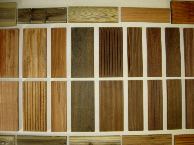 Varied decking boards 