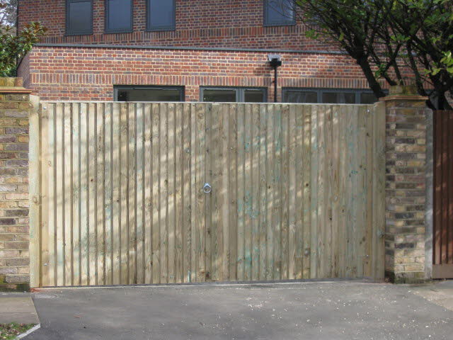 Softwood closeboard gates,
