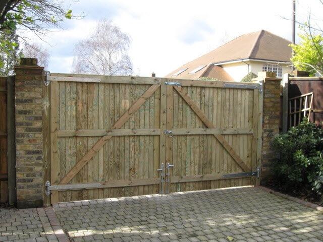 Softwood closeboard gates