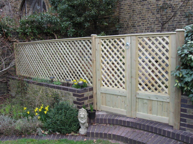 Softwood gates with built in Trellis